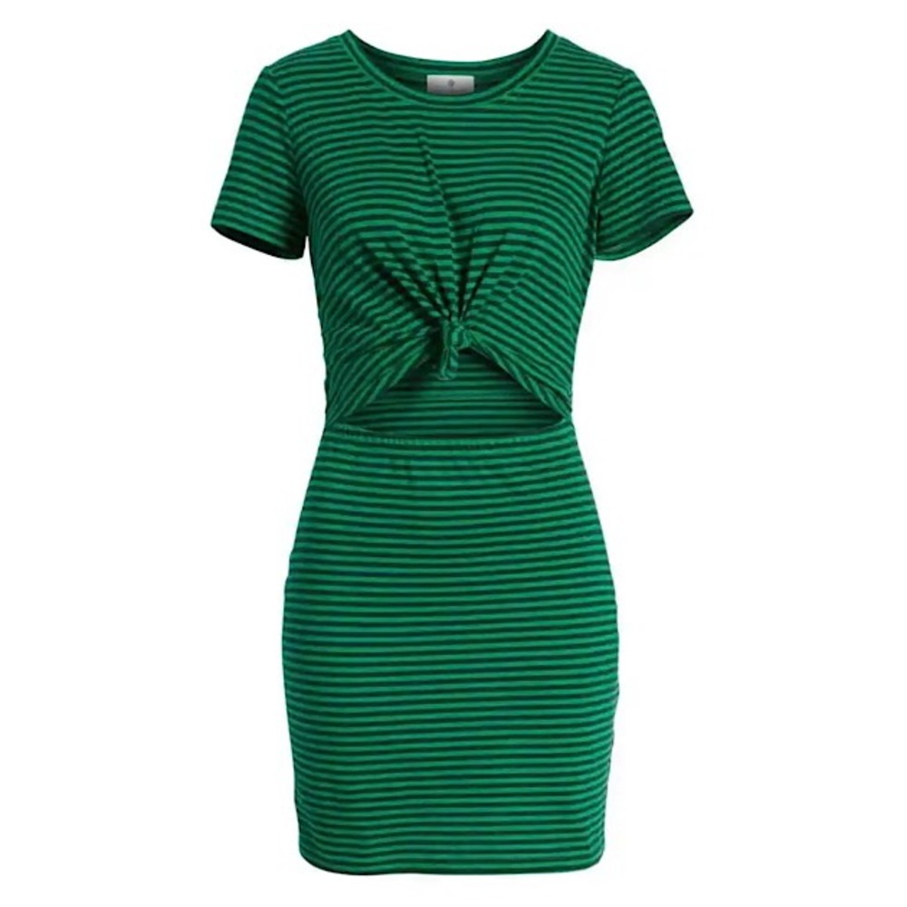 Socialite Striped Dress Open Midriff Size S